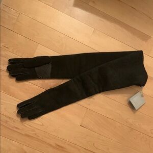 New king  dark grey suede shearling Gloves